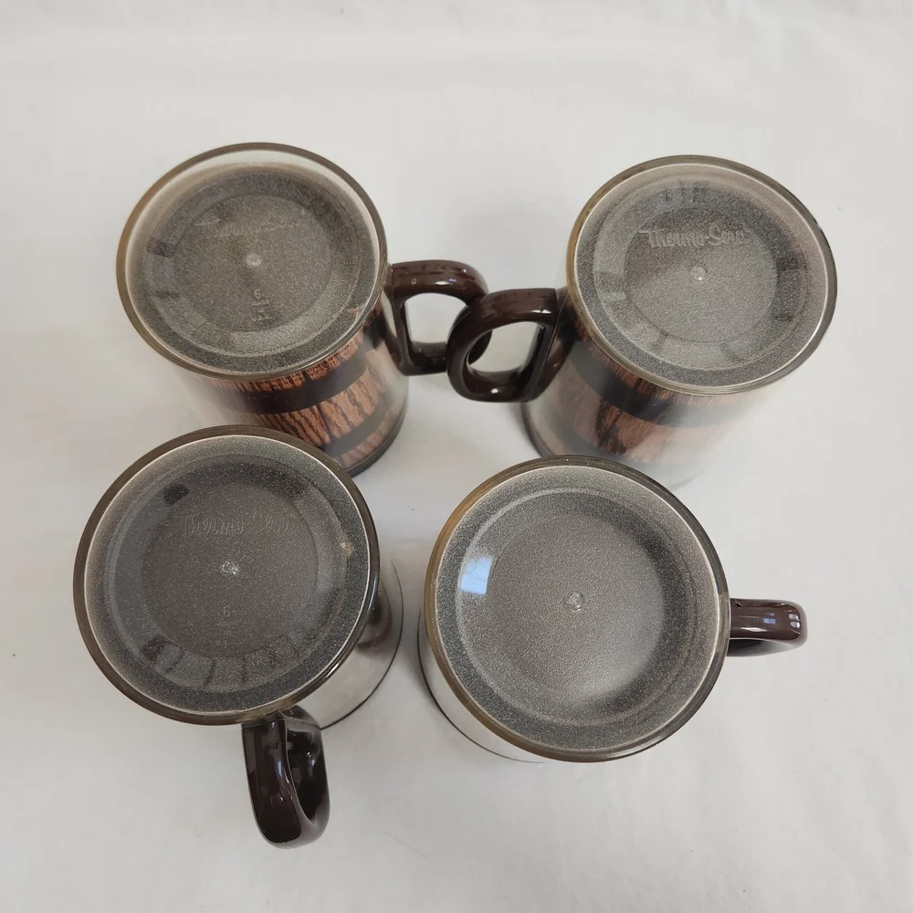 Dart Industries Thermo Serv Old Oaken Bucket Coffee Mugs